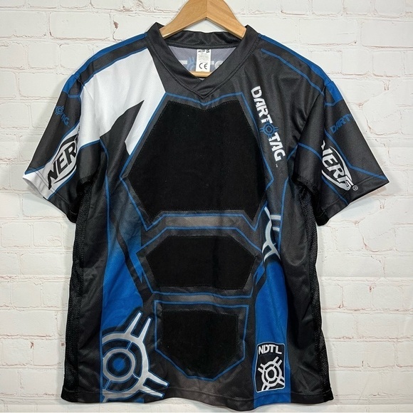 Nerf Dart Tag Jersey Mens Large Black T-Shirt Official Competition Double Sided - Picture 1 of 12